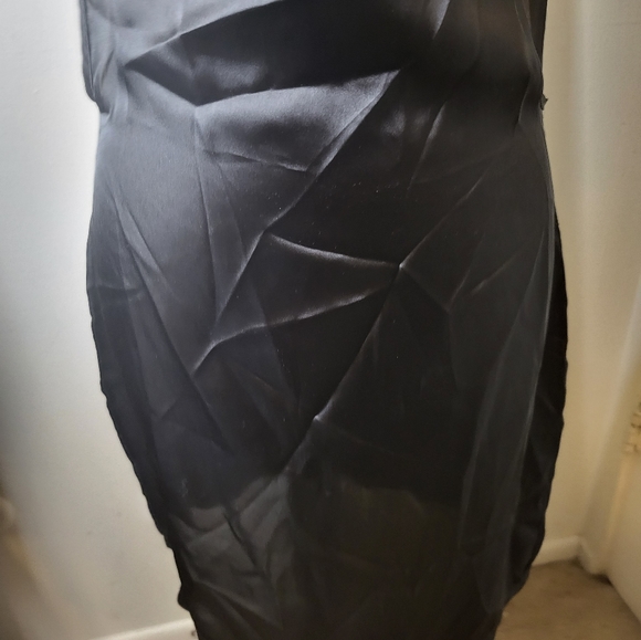 OOTN - Spaghetti Strap Backless Black Slip Dress, Size L - Picture 3 of 8